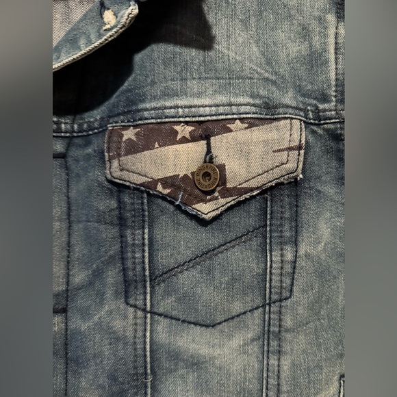 Ring of Fire Downtown Los Angeles Blue Stud
Biker Jean Vest - Picture 3 of 10
